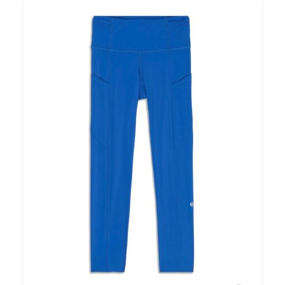 Lululemon Fast And Free HR Crop Tight Symphony Blue Size 0 - Picture 3 of 4